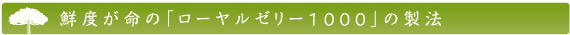 ローヤルゼリー１０００の特徴